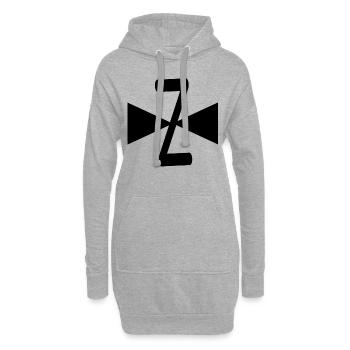 Style Z - Sweat-shirt à capuche long Femme - gris chiné - Devant