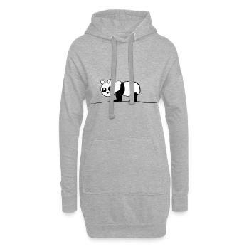 panda tier bär linie - Hoodie-Kleid - Grau meliert - Vorne
