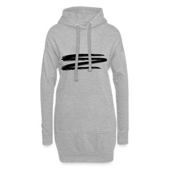Tirets Lignes de tirets Ligne - Sweat-shirt à capuche long Femme - gris chiné - Devant