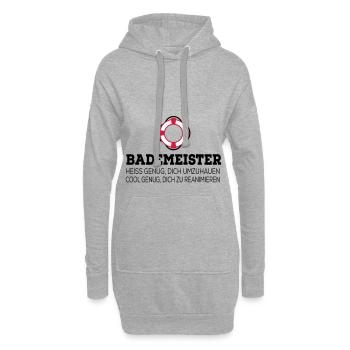 Bademeister - Hoodie-Kleid - Grau meliert - Vorne