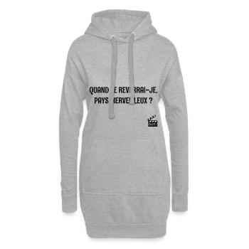 Quand te reverrai-je ? Les bronzés font du ski ! - Sweat-shirt à capuche long Femme - gris chiné - Devant