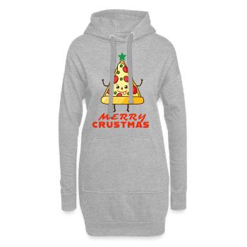 Weihnachten Weihnachten Weihnachten Weihnachten Weihnachten - Hoodie-Kleid - Grau meliert - Vorne