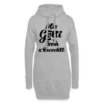 Mis Gotti isch z beschte Patentante Taufe Patin - Hoodie-Kleid - Grau meliert - Vorne