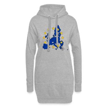 Europäische Union - Hoodie-Kleid - Grau meliert - Vorne