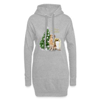 Labrador Merry Christmas Joyeux Noël - Sweat-shirt à capuche long Femme - gris chiné - Devant