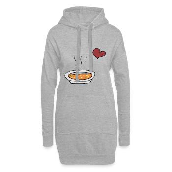 Essen Suppe - Hoodie-Kleid - Grau meliert - Vorne