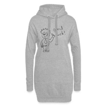 Motivation au travail - Sweat-shirt à capuche long Femme - gris chiné - Devant