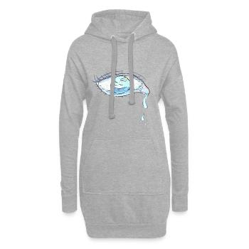 träne wasser - Hoodie-Kleid - Grau meliert - Vorne