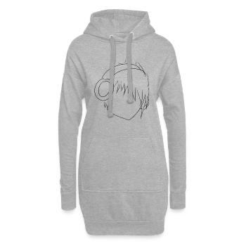 manga anime - Hoodie-Kleid - Grau meliert - Vorne