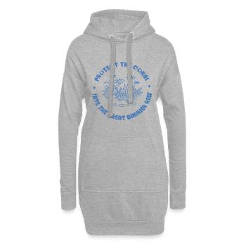 Protect the coral save the great barrier reef. - Hoodie-Kleid - Grau meliert - Vorne