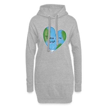 changement climatique cœur protection du climat - Sweat-shirt à capuche long Femme - gris chiné - Devant