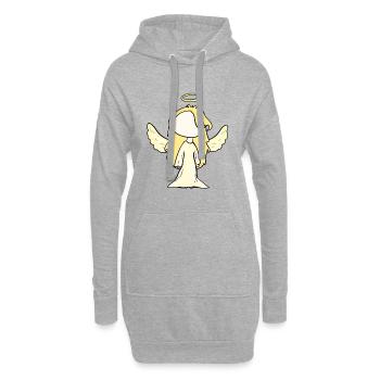 Ailes de fille d’or Angel - Sweat-shirt à capuche long Femme - gris chiné - Devant