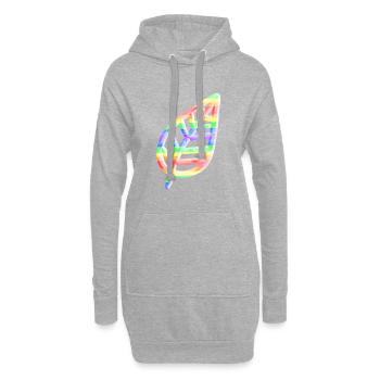Blatt Symbol Natur bunt - Hoodie-Kleid - Grau meliert - Vorne