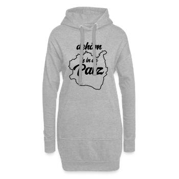 Dehäm is in de Palz - Hoodie-Kleid - Grau meliert - Vorne