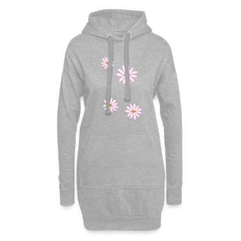 rosa blumen muster blüten symbol - Hoodie-Kleid - Grau meliert - Vorne