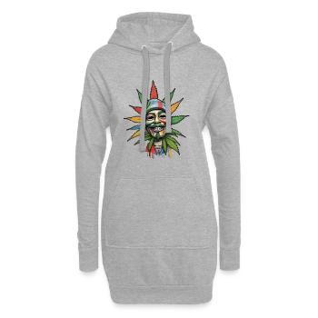 Grinning Greens Das Happy High mit Stil - Hoodie-Kleid - Grau meliert - Vorne
