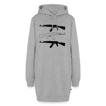 Ak 47 - Hoodie-Kleid - Grau meliert - Vorne