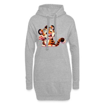 Tiger 4 - Hoodie-Kleid - Grau meliert - Vorne