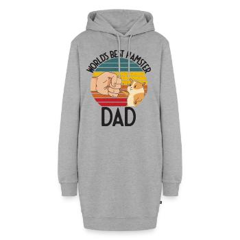 Meilleur costume de hamster de papa au monde pour - Sweat-shirt à capuche long Femme - gris chiné - Devant