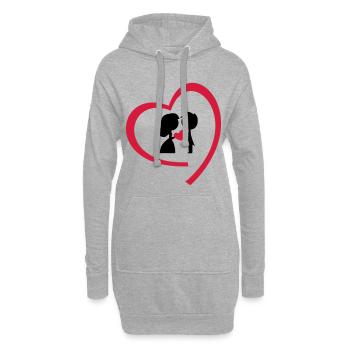 hochzeitspaar - Hoodie-Kleid - Grau meliert - Vorne