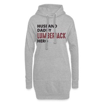 Bûcheron Papa Axe Tree Woodworker Chainsaw Logger - Sweat-shirt à capuche long Femme - gris chiné - Devant