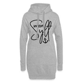 Moin Sylt Anker Reise Urlaub Tourist Insel Sylt - Hoodie-Kleid - Grau meliert - Vorne