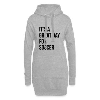 Fußball Fußball Fußball Fußball - Hoodie-Kleid - Grau meliert - Vorne