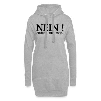 Nein! einfach nur nein. - Hoodie-Kleid - Grau meliert - Vorne