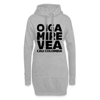 Oiga, Mire, Vea - Hoodie-Kleid - Grau meliert - Vorne