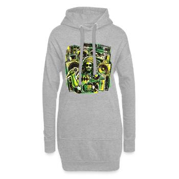 Dub Reggae Soundsystem - Hoodie-Kleid - Grau meliert - Vorne