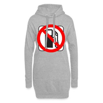 STOP Prix des réservoirs Essence, Diesel, Station-service - Sweat-shirt à capuche long Femme - gris chiné - Devant