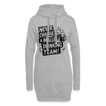 Malle 2026 Never Change A Malle Drinking Team - Hoodie-Kleid - Grau meliert - Vorne