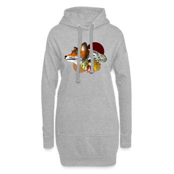 Herbst Foxey - Hoodie-Kleid - Grau meliert - Vorne