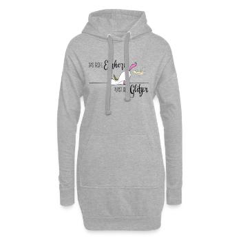 Das frühe Einhorn - Hoodie-Kleid - Grau meliert - Vorne