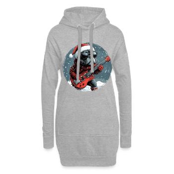 Staffordshire Bull Terrier Hund Weihnachten Rocker - Hoodie-Kleid - Grau meliert - Vorne