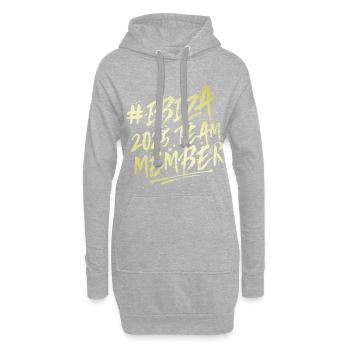 L’équipe d’Ibiza 2025 - Sweat-shirt à capuche long Femme - gris chiné - Devant