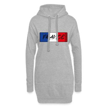 FRANKREICH FRANCE FLAGGE BAND ABZEICHEN - Hoodie-Kleid - Grau meliert - Vorne