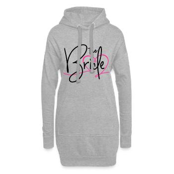 LA MARIÉE - COEUR ENTERREMENT DE VIE DE JEUNE FILLE DE JEUNE FILLE MARIÉE - Sweat-shirt à capuche long Femme - gris chiné - Devant