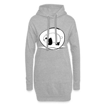 Panda Tier Symbol Kreis Linie - Hoodie-Kleid - Grau meliert - Vorne