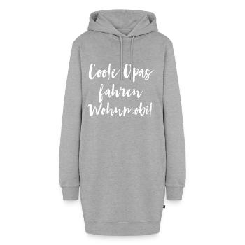 Coole Opas fahren Wohnmobil - Hoodie-Kleid - Grau meliert - Vorne