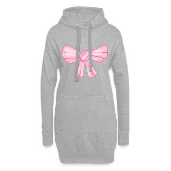 rosa schleife symbol fliege - Hoodie-Kleid - Grau meliert - Vorne