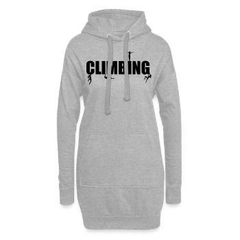 Climbing Woman - Hoodie-Kleid - Grau meliert - Vorne