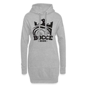 Le roi de la pétanque dit la boule de pétanque avec Jack Bocci Game - Sweat-shirt à capuche long Femme - gris chiné - Devant