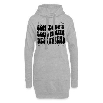 Humorvoller Satz gesprächiger bester Freund - Hoodie-Kleid - Grau meliert - Vorne