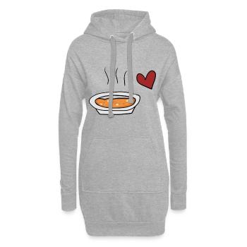 Suppe rotes - Hoodie-Kleid - Grau meliert - Vorne