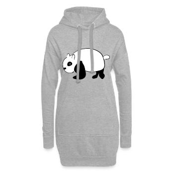 cartoon Panda Tier Wildtier - Hoodie-Kleid - Grau meliert - Vorne
