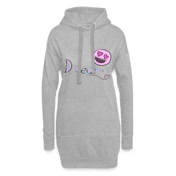 Le rêve du rêveur - Sweat-shirt à capuche long Femme - gris chiné - Devant