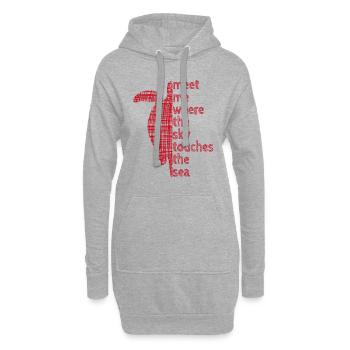 turtle - Hoodie-Kleid - Grau meliert - Vorne