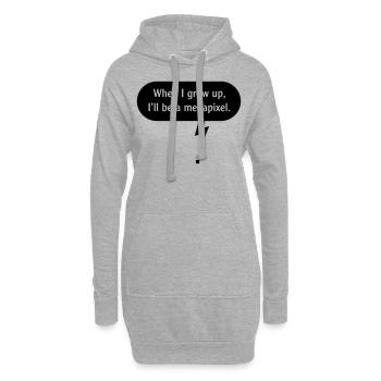 When I Grow Up, I’ll Be A Megapixel. (Pixel / B) - Hoodie-Kleid - Grau meliert - Vorne