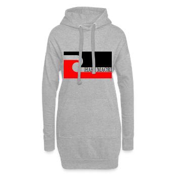Haki Maori - Sweat-shirt à capuche long Femme - gris chiné - Devant